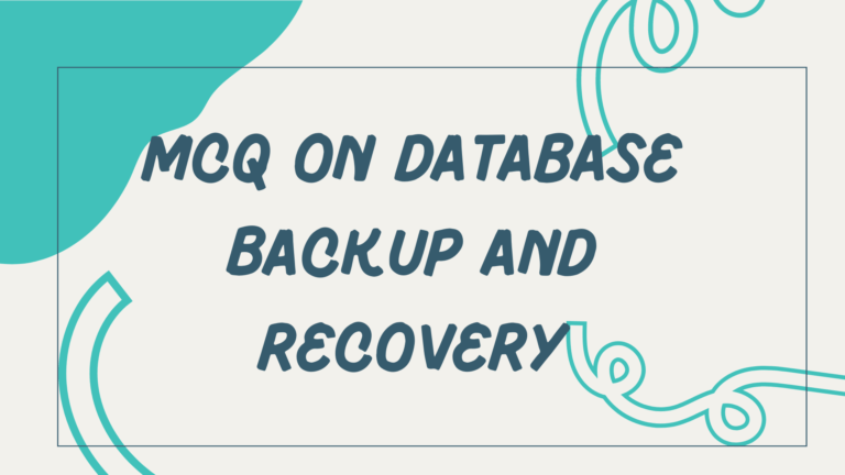 database backup and recovery in DBMS