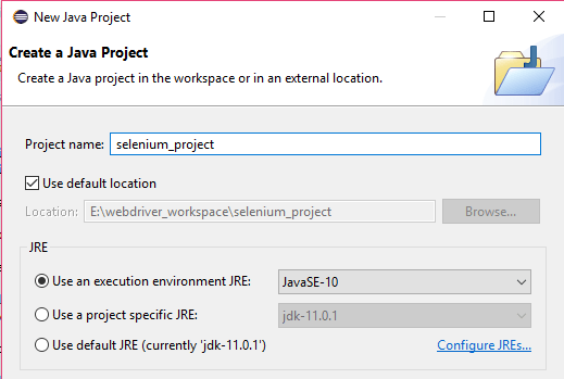 Create a Java project