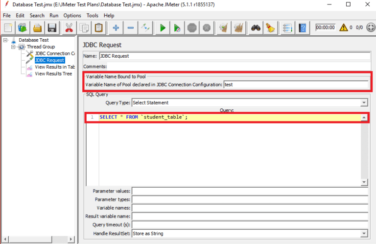 How To Create Database Test Plan In JMeter Using MySQL | InfoTechSite