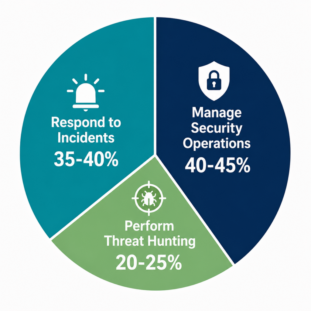 SC-200 Certification: A Complete Guide to Passing in 2026 2 Pie chart showing the SC-200 certification's three exam domains and their percentage weighting
